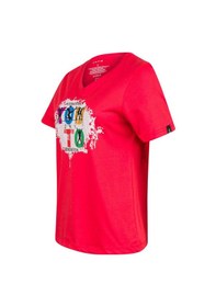 Resim 2as Alone Baskılı V Yaka Kadın T-shirt 403 Kırmızı 