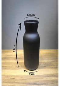 Resim Siyah Cam Vazo Set 3 Adet Siyah 