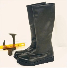 Resim 41-42-43-44 Numaralarda Nr2029 Siyah Dalgıç Kumaş Rahat Kalıp Büyük Numara Kadın Çizme Siyah 