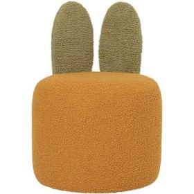 Resim Bani Tavşan Kulaklı Puf Safran Yeşil 