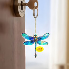Resim 2D Düz 1 Adet, Canlı Yusufçuk Akrilik Asma, Noel Ağacı Asma, Araba Asma, Çanta Asma, Ev Dekorasyonu, Çiftler İçin Asma, Anahtarlık Dekorasyonu, Sevgililer Günü Hediyesi, Parti Doğum Günü Hediyesi - Hafif ve Renkli Moda Aksesuarları 