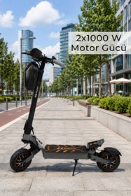 Resim PiranTech F1 Max Elektrikli Scooter 2000W Güç - Turuncu 