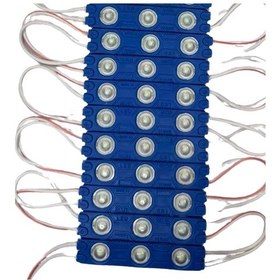 Resim 12 Volt 1.2 Watt 3 Lensli Mavi 2835 Smd Led Modül Ip65 10 Adet Modül 