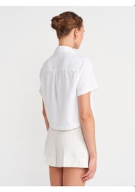 Resim Dilvin 50501 Kısa Kollu Gömlek-beyaz Beyaz 