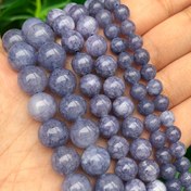 Resim Mavi Anjelit Doğal Taş Boncukları Takı Yapımı İçin - Yuvarlak Cilalı Gevşek Aralayıcı Boncuklar, 6mm 8mm 10mm Boyutları, Kendin Yap Bileklikler, Kolyeler, El Sanatları İçin Mükemmel, Dayanıklı ve Çok Yönlü, El Yapımı Hediyeler İçin İdeal 