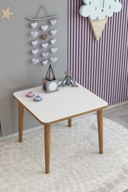 Resim Yoko Home Beyaz Ybulut Çocuk Masa Sandalye Takımı Aktivite Masası Çalışma Masası 1 Adet Masa 1 Adet Sandalye 