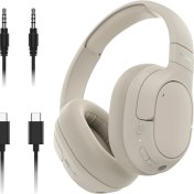 Resim Belkin AUD008 SF Kafaüstü Kulaklık-Krem - 60 saat oynatma özellikli kulak üstü kulaklık, derin bas, CloudCushion kulaklık 