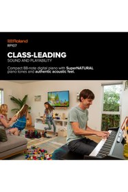 Resim Genel Markalar ROLAND RP107-BKX SuperNATURAL Siyah Dijital Duvar Piyanosu (Tabure & Kulaklık Hediyeli) 