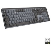 Resim MX Mechanical Kablosuz Aydınlatmalı Ingilizce Q Performans Klavyesi Siyah Logitech