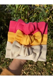 Resim Fns butik Kız Bebek 3lü Ribana Bandana 