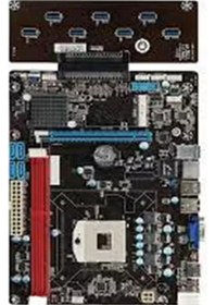 Resim Esonic Qs8-btc Combo Intel Celeron Işlemcili Hm65 1600 Mhz Ddr3 Soket 988 Atx 8li Mining Anakart 