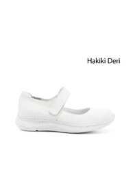 Resim Gönderi(R) Gönderi R Beyaz Mary Jane Dolgu Taban Hakiki Deri Ayakkabı Beyaz 