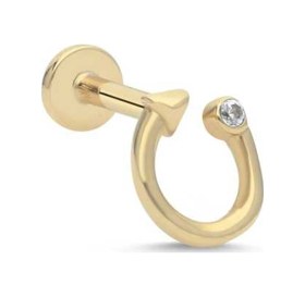 Resim Cherry By Özkonak Ok Tektaş Tragus Piercing Sarı 