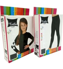 Resim Tutku Termal Içlik Takım Kız Çocuk Siyah Esnek ve Rahat Kullanım Sunan Polyester Malzeme 