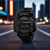 Resim Sunshine022 Erkekler İçin Trend Dijital Spor Saati Siyah Kadran Alarm Kronometre Dayanıklı Pvc Kordon Diğer 