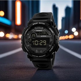 Resim Sunshine022 Erkekler İçin Trend Dijital Spor Saati Siyah Kadran Alarm Kronometre Dayanıklı Pvc Kordon Diğer 