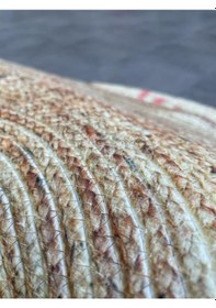 Resim Jüt Yuvarlak Hasır Halı Yolluk Salon Oda Mutfak Halısı Ks-1034 