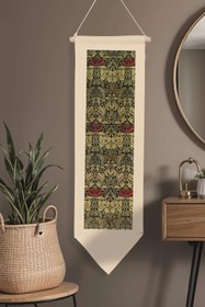 Resim William Morisse Duvar Halısı, Sanat Serisi Dekor, 100cm Kanvas Flama Askılı Duvar Örtüsü NO:707 - Renkli - 20 / 30 x 100 
