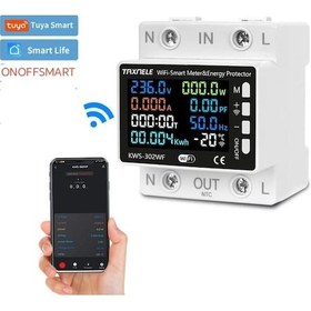 Resim Tuya Destekli Akıllı 63a Akım Koruma Güç Tüketimi Isı Göstergeli 