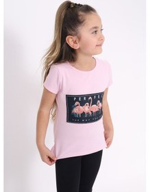Resim Toontoy Kids Toontoy Kız Çocuk Flamingo Baskılı Tişört Pembe 