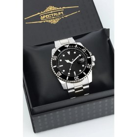 Resim Spectrum Premium Çelik Kordon Hareketli Çerçeve Takvimli Erkek Kol Saati Özel Kutusunda 