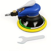 Resim 15.24cm Çift Aksiyon Pnömatik Avuç Rastgele Orbital Zımpara - Ayarlanabilir Hız, Hava Gücüyle Çalışan Zımpara Değirmeni, Yüzeyleri Parlatmak ve Zımpara Yapmak İçin Aksesuarlar, Pil Gerektirmez, Yüzey İşleme Aracı | Çok Yönlü Zımpara | Dayanıklı Yapı, Zımpara Aracı 
