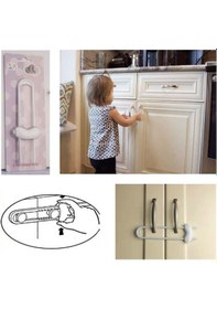 Resim Bebek Çocuk İçin Raylı Dolap Çekmece Güvenlik Kilidi Çok Renkli 