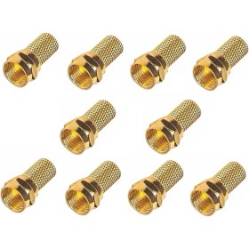 Resim Powermaster Rg6 Gold F Konnektör 10 Adet 