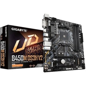 Resim Gigabyte B450M DS3H V2 AMD B450 3600 MHz (OC) DDR4 Soket AM4 mATX Anakart 