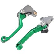Resim Xuweiwei Kawasaki Klx110l 2010 2024 Dirt Pit Bike Yeşil Klx110l Fren Debriyaj Kolları Cnc Ayarlanabilir 