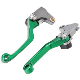 Resim Xuweiwei Kawasaki Klx110l 2010 2024 Dirt Pit Bike Yeşil Klx110l Fren Debriyaj Kolları Cnc Ayarlanabilir 