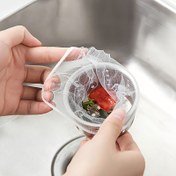 Resim 100 Adet Tek Kullanımlık Lavabo Filtre Torbaları - Tıkanıklık Önleyici Ağlı Süzgeçler, Esnek Bantlı Dayanıklı Plastik Mutfak Gideri Yakalayıcı Çantalar, Standart Tahliyelere Uyumlu, Yiyecek Artığı ve Kalıntılar için Kolay Temizlik, Esnek Ağ Tasarımı | Etkili Filtreleme 