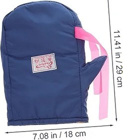 Resim INOOMP 2 Çift Mavi Eldiven Bisiklet Eldivenleri Motosiklet Eldivenleri Peluş Bisiklet Eldiveni Motosiklet Kış Eldivenleri Astar Elektrikli Araba Mavi Kış Eldiven 