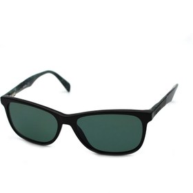 Resim Diesel Unisex Siyah-Yeşil Organik (UV) Cam Selüloz Asetat (Selüloid) Kapalı Çerçeve Dikdörtgen Güneş Gözlü 