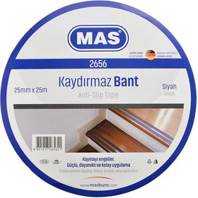 Resim Mas Kaydırmaz Bant 25 mm x 25 m Siyah 