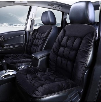 Kahve Koltuk Kılıfı Evrensel Ön Araba Peluş Yastık Otomatik Yumuşak Ped Mat