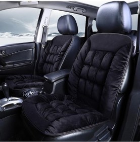 Resim Kahve Koltuk Kılıfı Evrensel Ön Araba Peluş Yastık Otomatik Yumuşak Ped Mat 