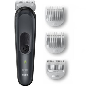 Resim Braun 3 BG 3350 3 Başlıklı Kablosuz Islak\u002FKuru Vücut Tüy Alma Makinesi 