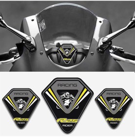 Resim Yamaha R25 Üçlü Siyah Sarı 3D sticker 