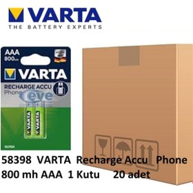 Resim Varta 58398-2 Şarjlı Pil Aaa 800mah 20 Adet 