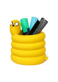 Resim Sevimli Sarı Kalemlik Organizer Sert Plastik Dekoratif Masaüstü Kalem Kutusu Ofis & Çalışma 
