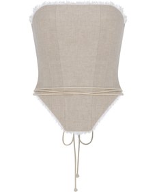Resim Sera Corset Linen Top - 38 