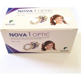 Resim Nova Optik Renkli Desenli Göz Kapama Bandı Pedi 100 Adet 