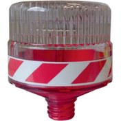 Resim İleri Trafik Solar Flaşörlü Uyarı Lambası (Kırmızı) 