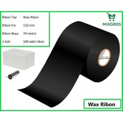 Resim MİXGROS 110x74 Metre Wax Ribon 100 Adet 