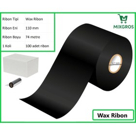 Resim MİXGROS 110x74 Metre Wax Ribon 100 Adet 