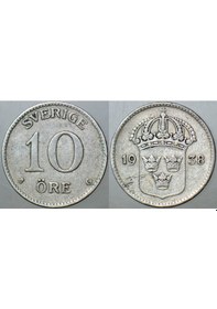 Resim İsveç 10 Öre 1938 Gümüş 1,44 Gr. 