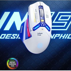 Resim Prestigegoods Inphıc In9 Kablolu Bluetooth 5.0 2.4g Fare Oyun Ofis Dizüstü Bilgisayar Mouse Ergonomik IN9 