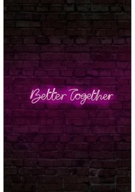 Resim Better Together - Led Dekoratif Duvar Aydınlatması Neon Duvar Yazısı Sihirli Led Mesajlar 