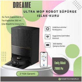 Resim Dreame Otomatik Paspas Çıkarma ve Kaldırma, Yıkama ve Kurutma, 7000PA Emiş Gücü Robot Süpürge 